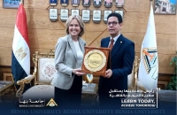 رئيس جامعة بنها يستقبل سفيرة النرويج بالقاهرة لمتابعة تنفيذ استراتيجية مناهضة العنف ضد المرأة